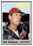 1970 Topps Baseball #211 Ted Williams Senators EX-MT 512771