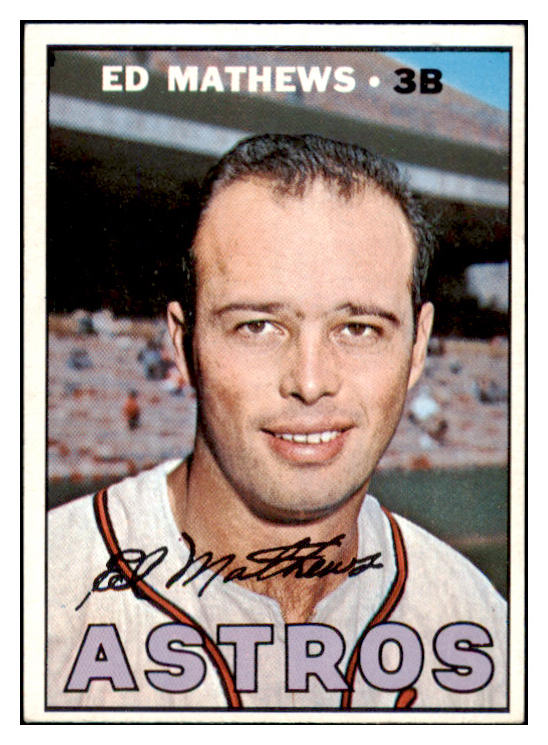 1967 Topps Baseball #166 Eddie Mathews Astros EX-MT 512785