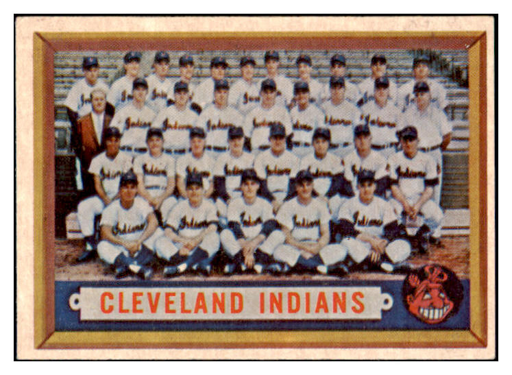 1957 Topps Baseball #275 Cleveland Indians Team EX+/EX-MT 512790