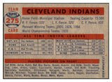 1957 Topps Baseball #275 Cleveland Indians Team EX+/EX-MT 512790