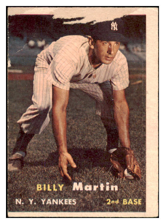 1957 Topps Baseball #062 Billy Martin Yankees Poor 512791