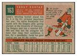 1959 Topps Baseball #163 Sandy Koufax VG-EX 512794