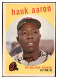 1959 Topps Baseball #380 Hank Aaron Braves EX 512796