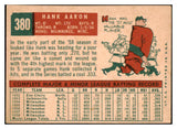 1959 Topps Baseball #380 Hank Aaron Braves EX 512796