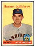 1958 Topps Baseball #288 Harmon Killebrew Senators VG-EX 512802