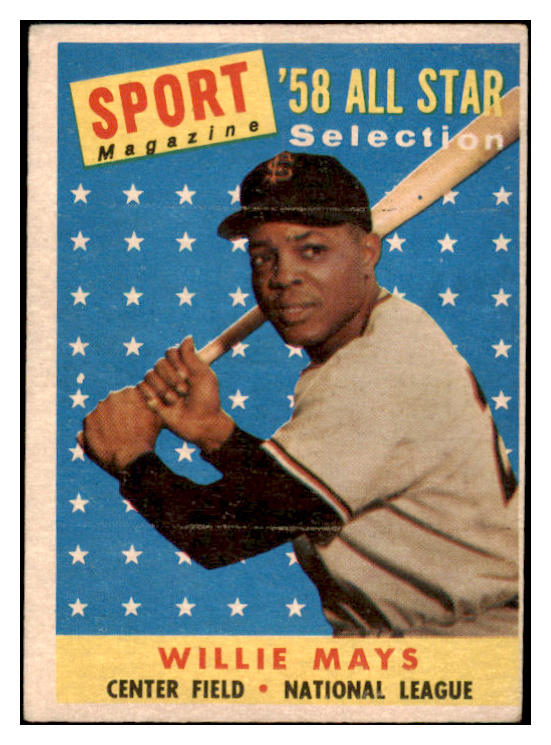 1958 Topps Baseball #486 Willie Mays A.S. Giants VG-EX 512812