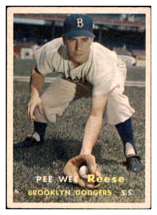 1957 Topps Baseball #030 Pee Wee Reese Dodgers VG-EX 512819