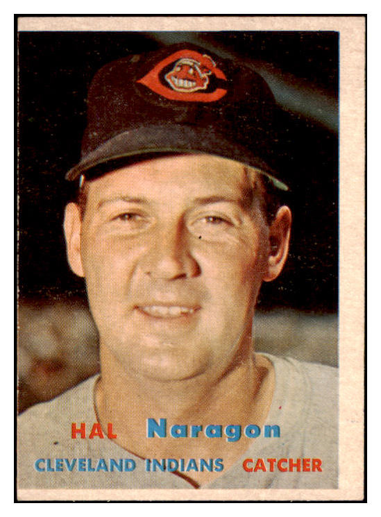 1957 Topps Baseball #347 Hal Naragon Indians VG-EX 512829