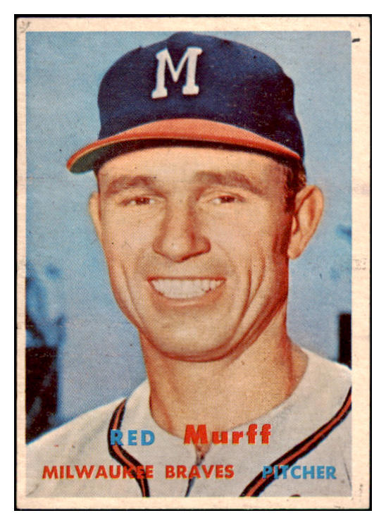 1957 Topps Baseball #321 Red Murff Braves VG-EX 512831