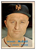 1957 Topps Baseball #291 Windy McCall Giants VG-EX 512838