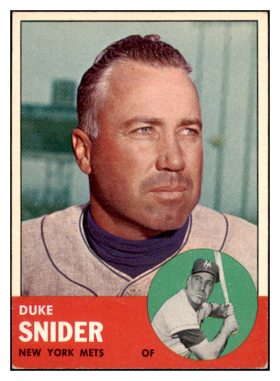 1963 Topps Baseball #550 Duke Snider Mets EX+/EX-MT 512850