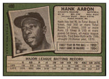 1971 Topps Baseball #400 Hank Aaron Braves EX-MT 512851