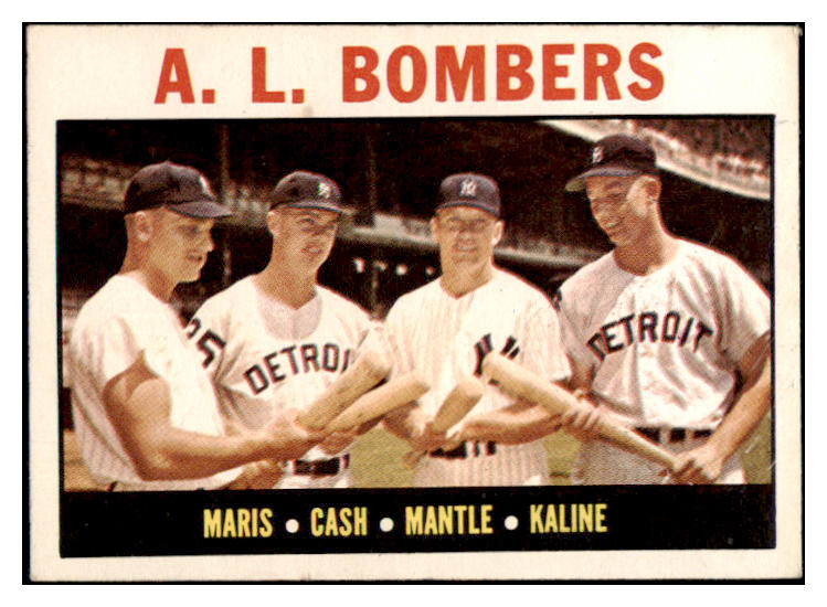 1964 Topps Baseball #331 Mickey Mantle Al Kaline EX back wear 512853