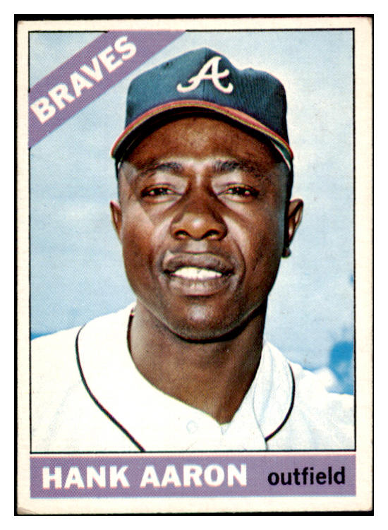 1966 Topps Baseball #500 Hank Aaron Braves EX 512857