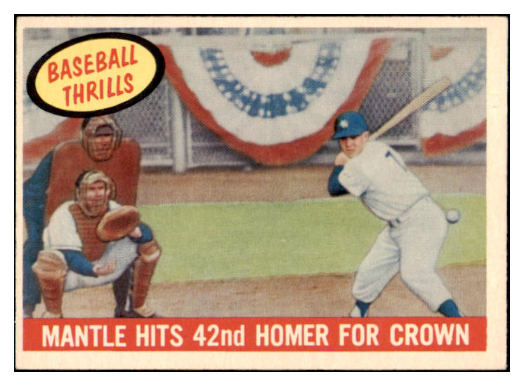 1959 Topps Baseball #461 Mickey Mantle IA Yankees EX-MT 512862