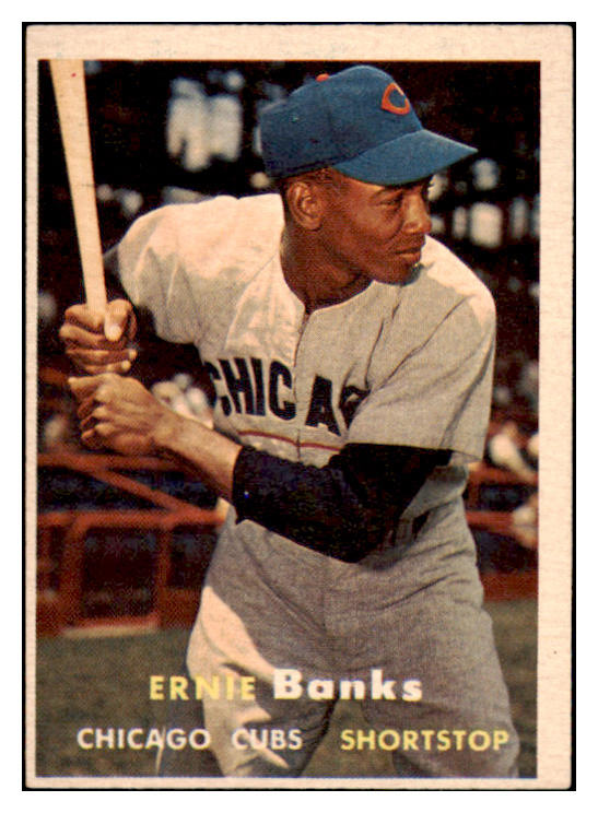 1957 Topps Baseball #055 Ernie Banks Cubs EX-MT 512869