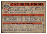 1957 Topps Baseball #322 Cincinnati Reds Team EX-MT 512870