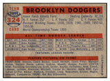 1957 Topps Baseball #324 Brooklyn Dodgers Team EX-MT 512871