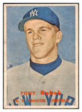 1957 Topps Baseball #312 Tony Kubek Yankees EX-MT 512874