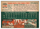 1954 Topps Baseball #139 Ed O'Brien John O'Brien VG-EX 512902