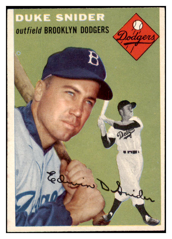 1954 Topps Baseball #032 Duke Snider Dodgers EX+/EX-MT 512903