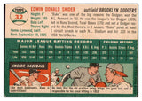 1954 Topps Baseball #032 Duke Snider Dodgers EX+/EX-MT 512903