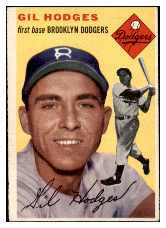 1954 Topps Baseball #102 Gil Hodges Dodgers EX 512904