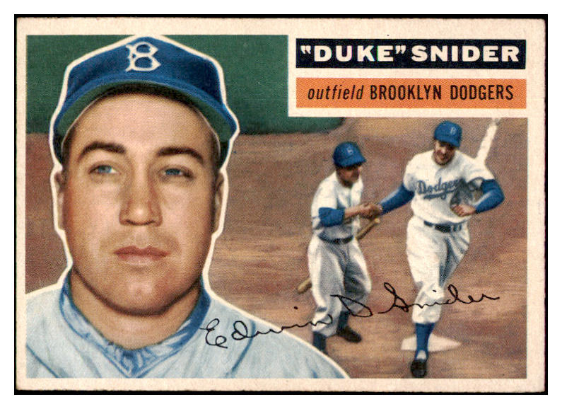 1956 Topps Baseball #150 Duke Snider Dodgers EX-MT Gray 512907