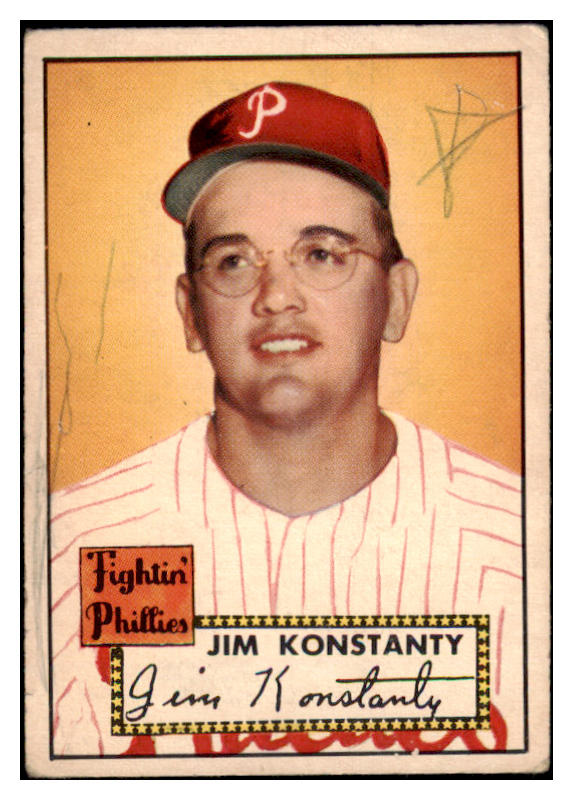 1952 Topps Baseball #108 Jim Konstanty Phillies FR-GD 512922