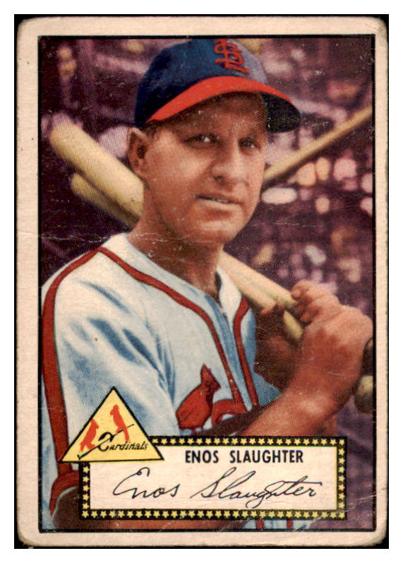 1952 Topps Baseball #065 Enos Slaughter Cardinals FR-GD Black 512926