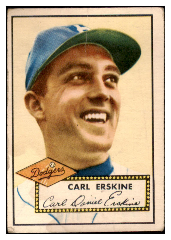 1952 Topps Baseball #250 Carl Erskine Dodgers FR-GD 512927