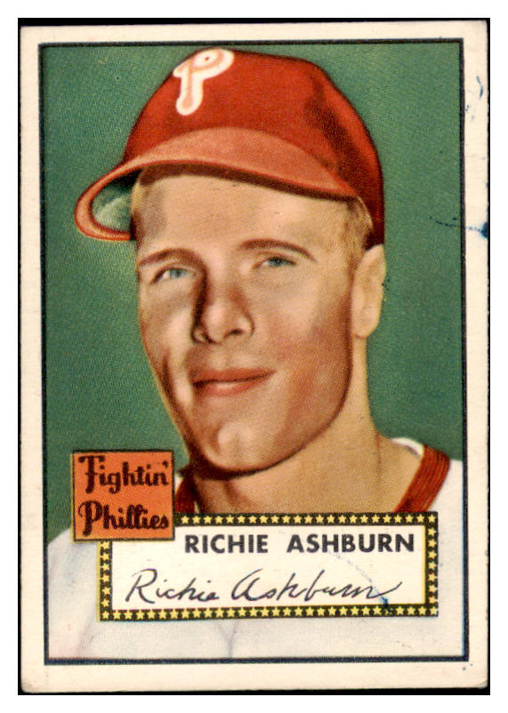 1952 Topps Baseball #216 Richie Ashburn Phillies Good 512928