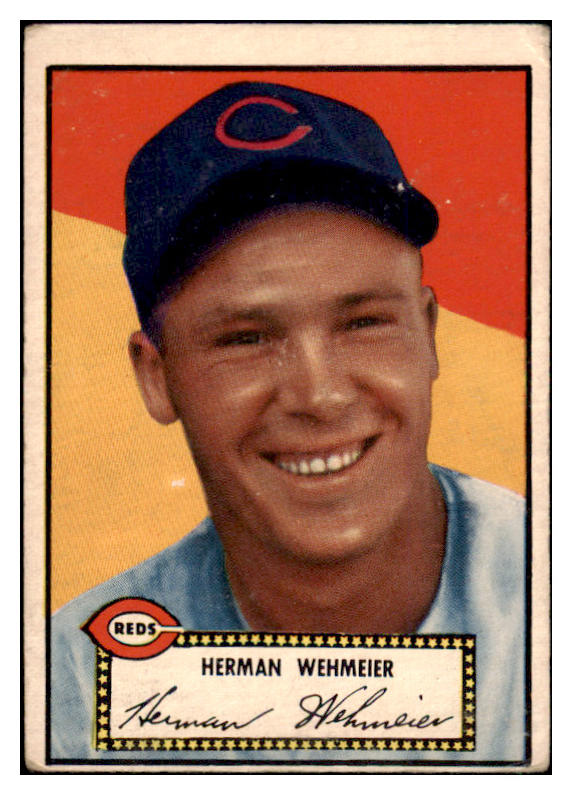 1952 Topps Baseball #080 Herm Wehmeier Reds Good Black 512932