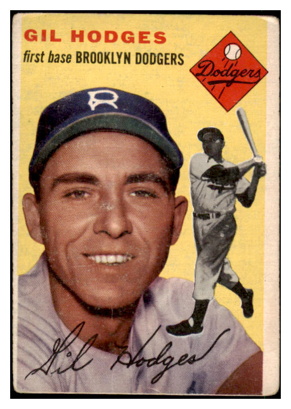 1954 Topps Baseball #102 Gil Hodges Dodgers VG 512943