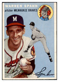 1954 Topps Baseball #020 Warren Spahn Braves EX-MT 512950