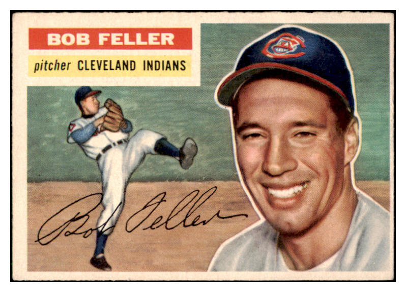 1956 Topps Baseball #200 Bob Feller Indians EX+/EX-MT 512952