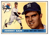 1955 Topps Baseball #193 Johnny Sain Yankees VG-EX 512975