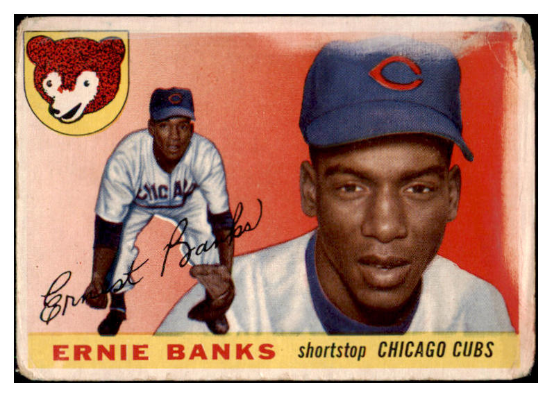 1955 Topps Baseball #028 Ernie Banks Cubs FR-GD 512982