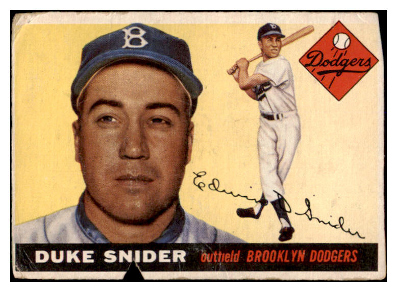 1955 Topps Baseball #210 Duke Snider Dodgers Poor 512985