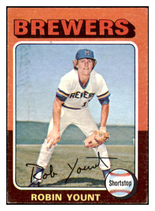 1975 Topps Mini Baseball #223 Robin Yount Brewers EX 513002