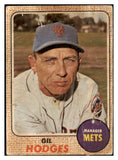 1968 Topps Venezuelan #027 Gil Hodges Mets PR-FR back damage 513156