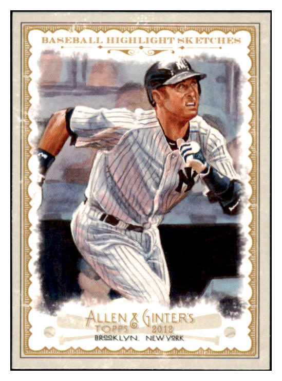 2012 Allen & Ginter Highlight Sketches #PH8 Derek Jeter Yankees 513235