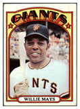 1972 Topps Baseball #049 Willie Mays Giants VG 513268