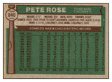 1976 Topps Baseball #240 Pete Rose Reds EX 513296