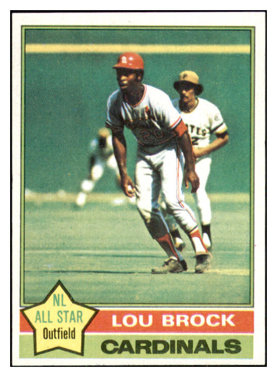 1976 Topps Baseball #010 Lou Brock Cardinals EX-MT 513306