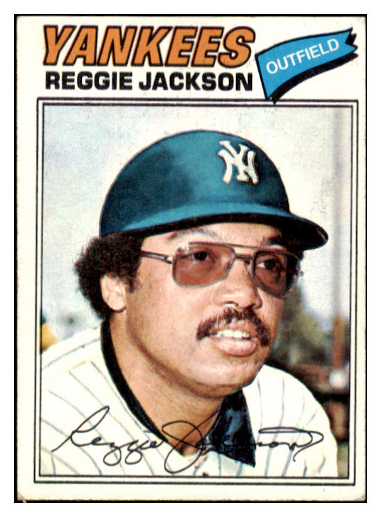 1977 Topps Baseball #010 Reggie Jackson Yankees EX 513315