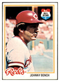 1978 Topps Baseball #700 Johnny Bench Reds EX 513317