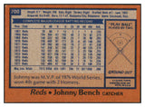 1978 Topps Baseball #700 Johnny Bench Reds EX 513317