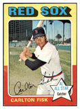 1975 Topps Baseball #080 Carlton Fisk Red Sox EX 513319