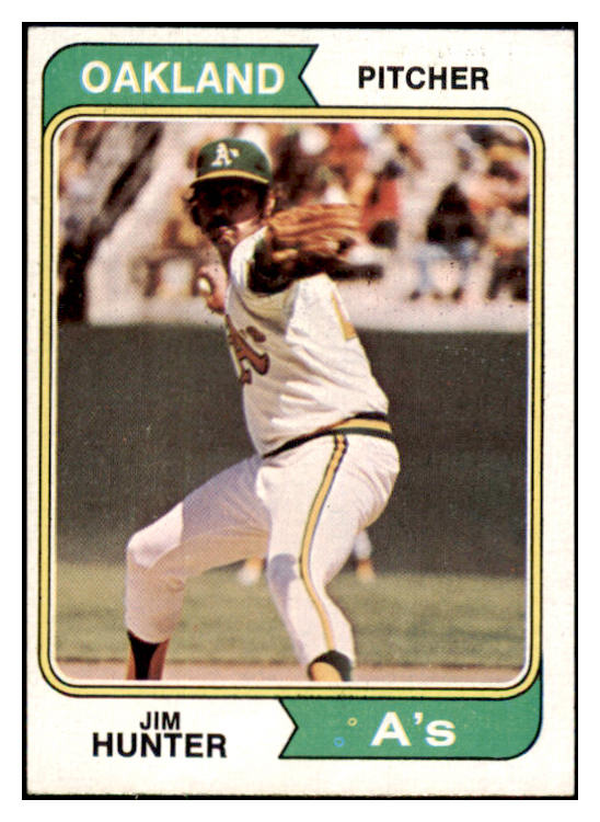 1974 Topps Baseball #007 Catfish Hunter A's EX-MT 513332